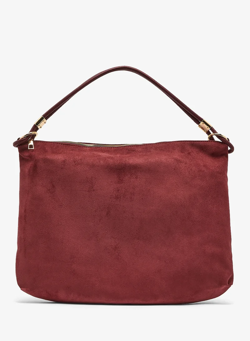 ايلا حقيبة كتف جلد سويدي كلاسيكية